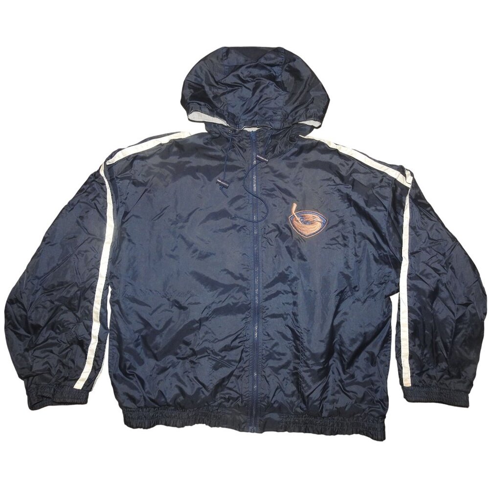 Vintage Atlanta Thrashers Official Fan Lined Windbreaker Rain Jacket Men's Large